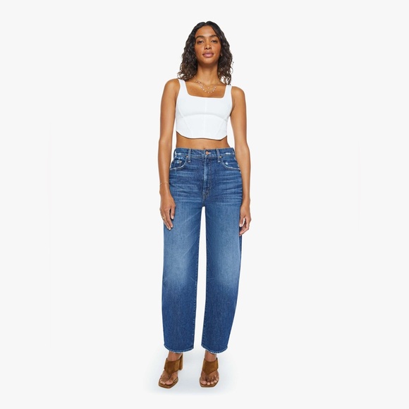 MOTHER Denim - Mother denim fangirl flood High-waisted jeans wide barrel leg size 27